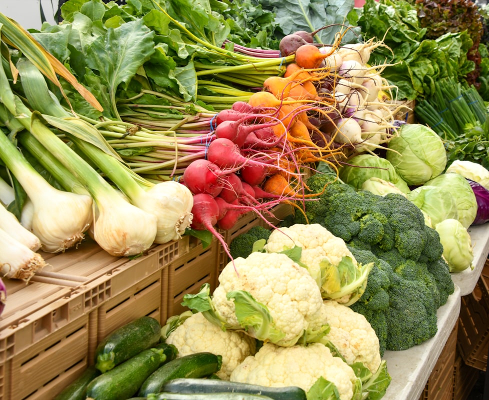 Fresh produce and healthy ingredients